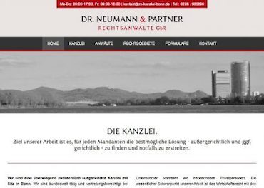 Screenshot der Website von Neumann und Partner.