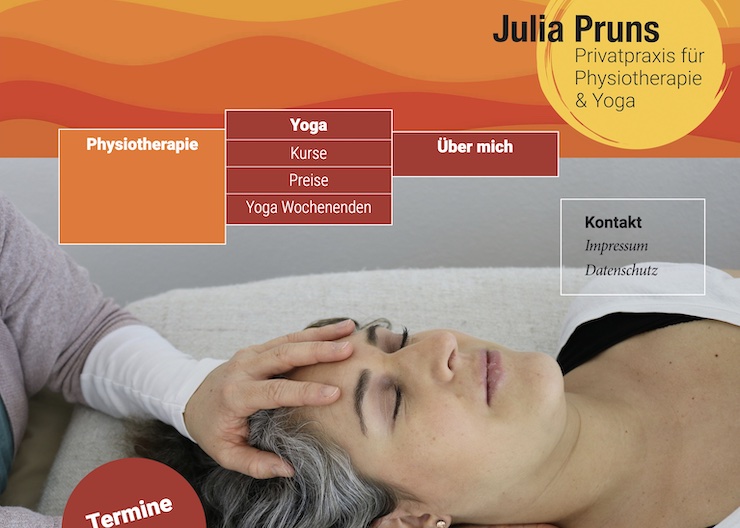 Screenshot der Website Julia Prunsr.