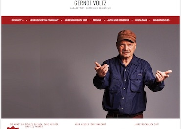 Screenshot der Website von Gernot Voltz.